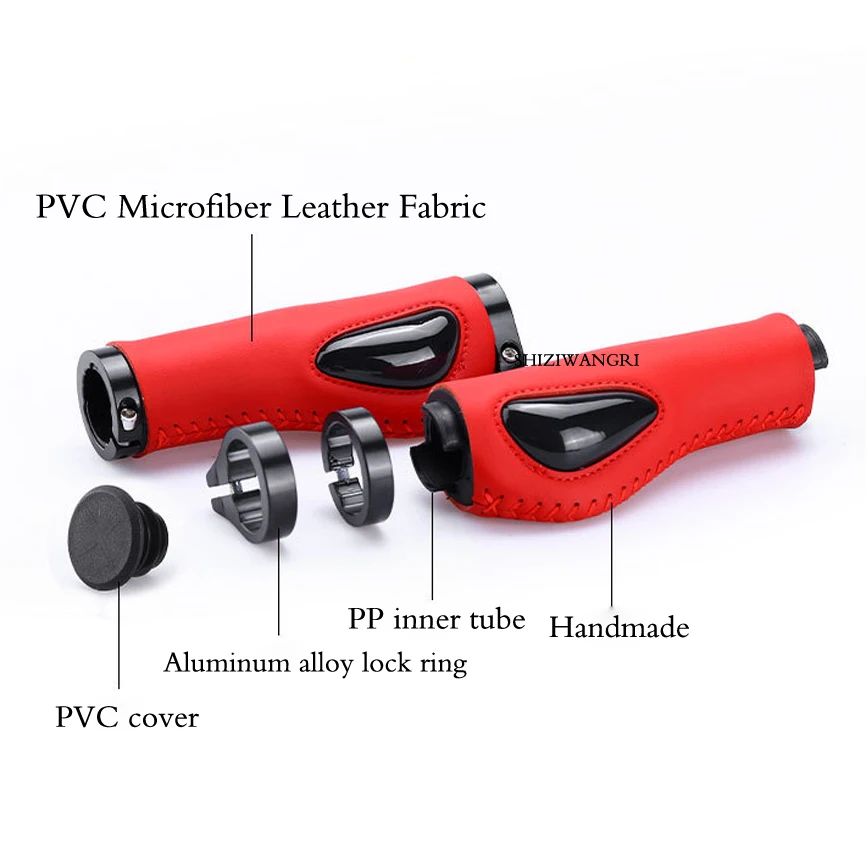Bike Grip Fahrrad Zubehör Fahrrad Faser Leder Grip Bike Grip Mountainbike Anti-Slip Lenker Abdeckung Lenker Griffe – Detail 6