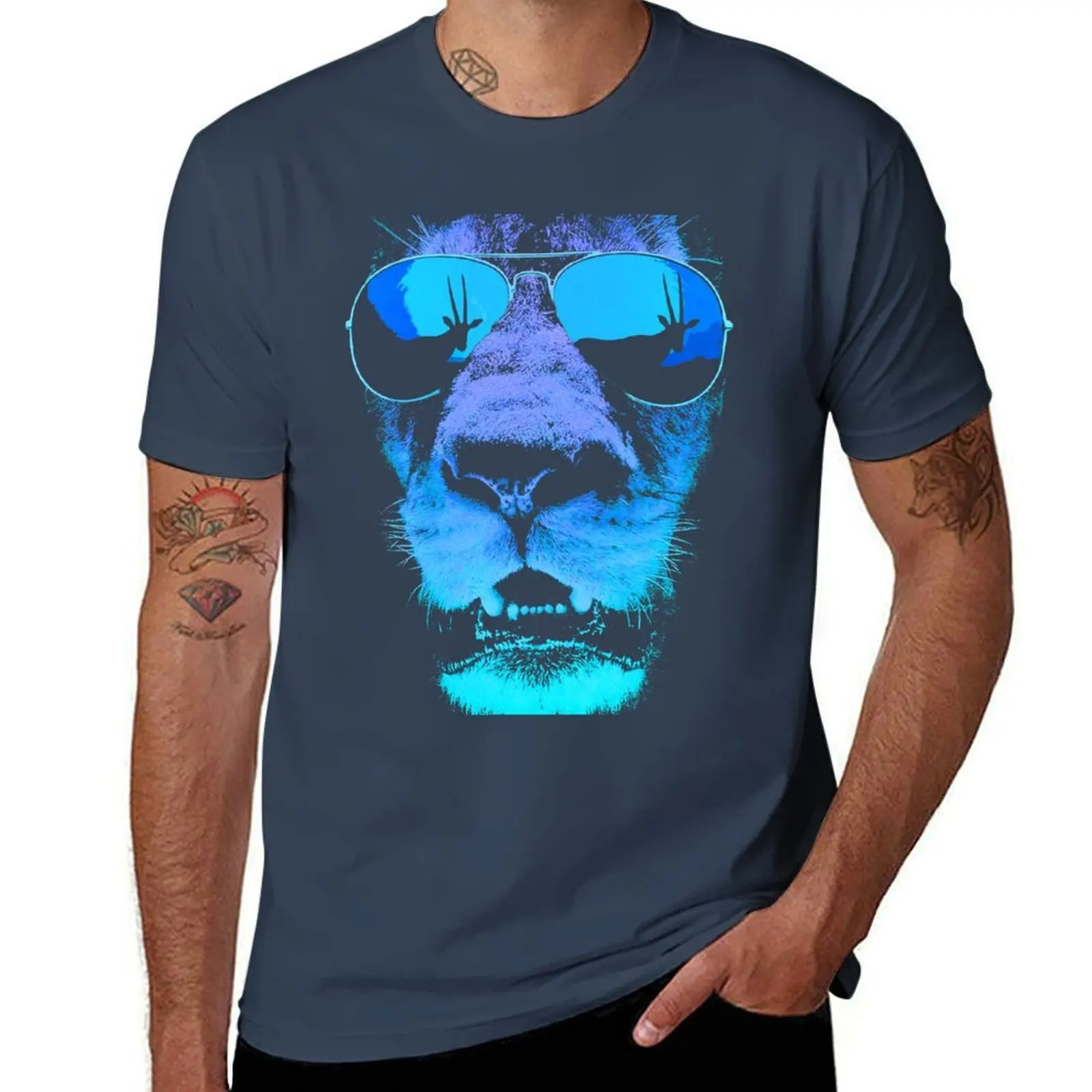 

Hungry Lion T-Shirt Novelty Graphic Tee Shirt