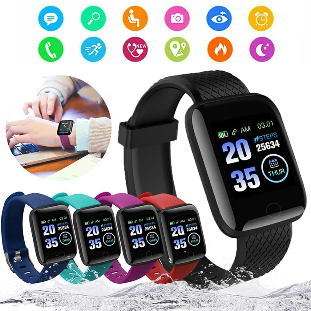 116Plus สร้อยข้อมือสมาร์ทกีฬา Heart Rate การตรวจสอบการตรวจสอบ Pedometer 116S สมาร์ทวอท์ชสมาร์ทสร้อยข้อมือกีฬา
