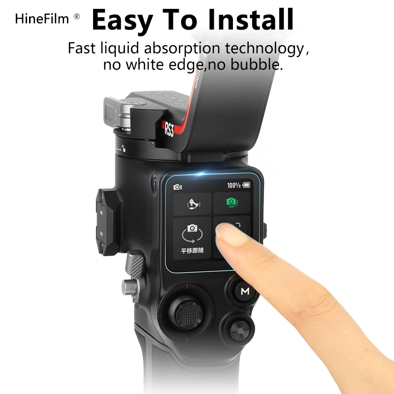 Dji rs3 cardan temperado câmera de vidro protetor principal display lcd + informações superior protetor de tela guarda capa