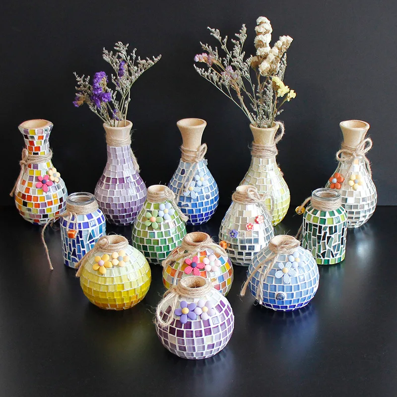 Color boxed handmade DIY vase mosaic material package children's production parent-child Spring Festival gift creative education