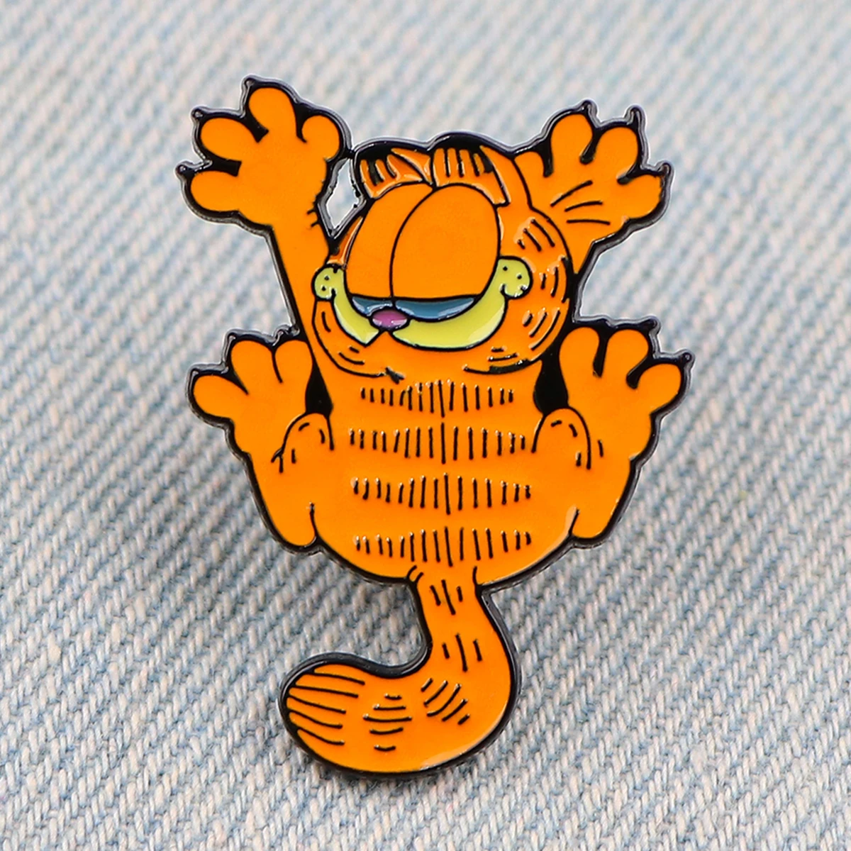 Kawaii Cartoon Enamel Pins Fat Orange Cat Brooches For Clothing Backpack Lapel Badges Fashion Jewelry Accessories Gifts Cosplay