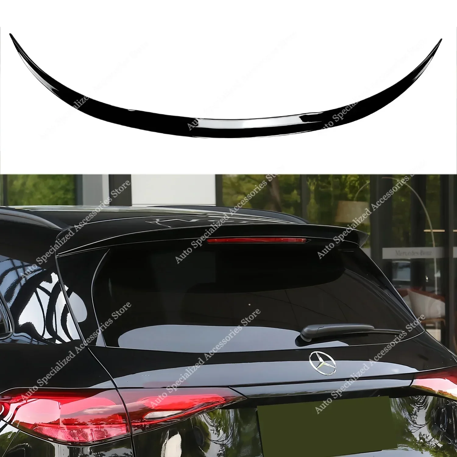 GLC43 Style Gloss Black Rear Spoiler Wing For Mercedes X254 GLC 220d 250 250d 300 400 2023 2024 2025 Rear Trunk Spoiler Caps