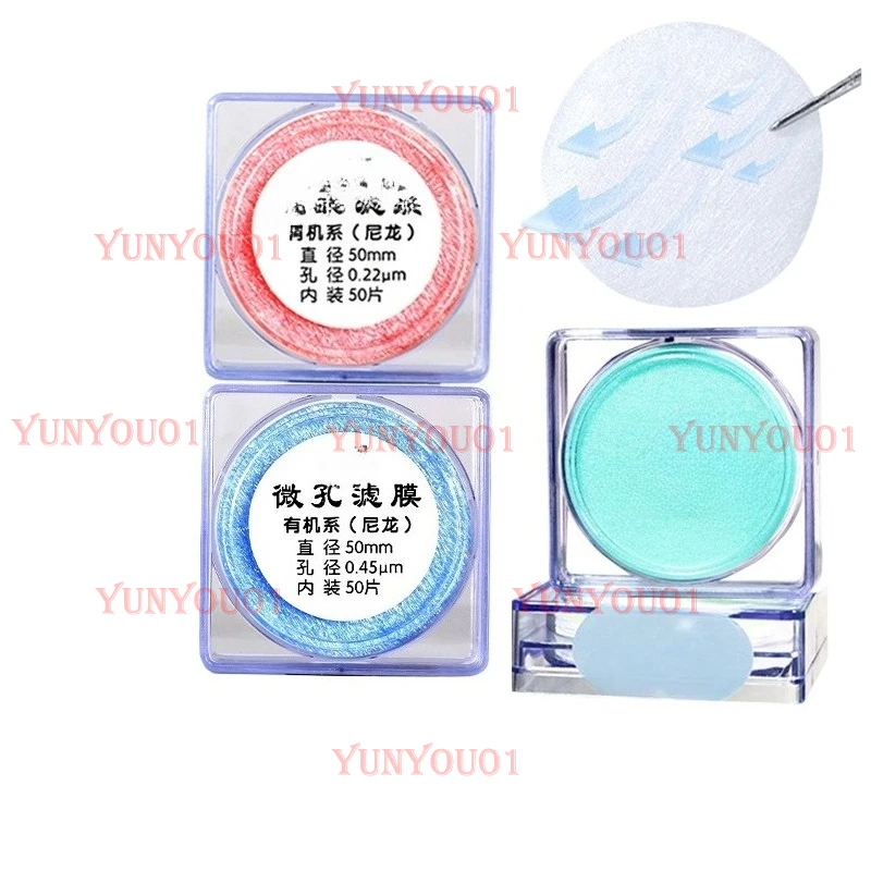 

Микропористая фильтрующая мембрана для воды MCE, смешанное волокно, органический нейлон, ПТФЭ, 0,22 0,45, всасывающая фильтрующая мембрана