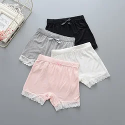 Sommer Mädchen Sicherheits Kurze Hosen Kinder Unterwäsche Leggings Mädchen Boxer Briefs Verhindern Geleert Shorts Kinder Modal Spitze Strand Hose