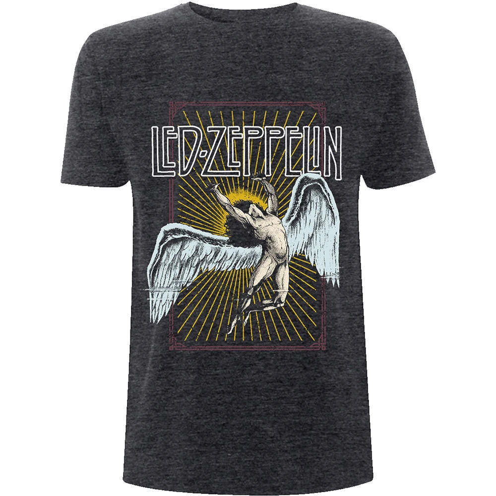 Japanese Poster Led Zeppelin Band T-Shirt Cotton Graphic Tee Men Women Summer Streetwear