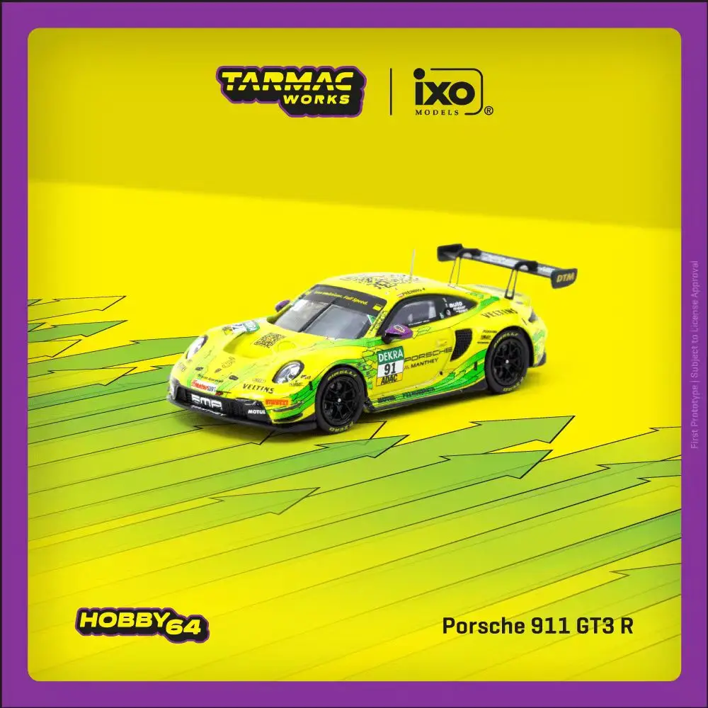 PreSale TW 1:64 Porsche 911 GT3 R DTM 2023 Thomas Preining Diecast Car Model Collection Toys Tarmac Works