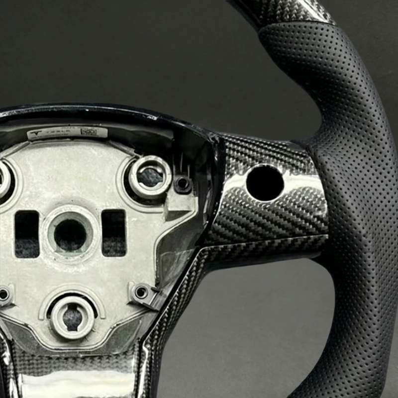 Steering Wheel for Tesla Model 3 Customizable Carbon Fiber with Black Stitching for Tesla Model 3 Model Y New Arrivel Quality