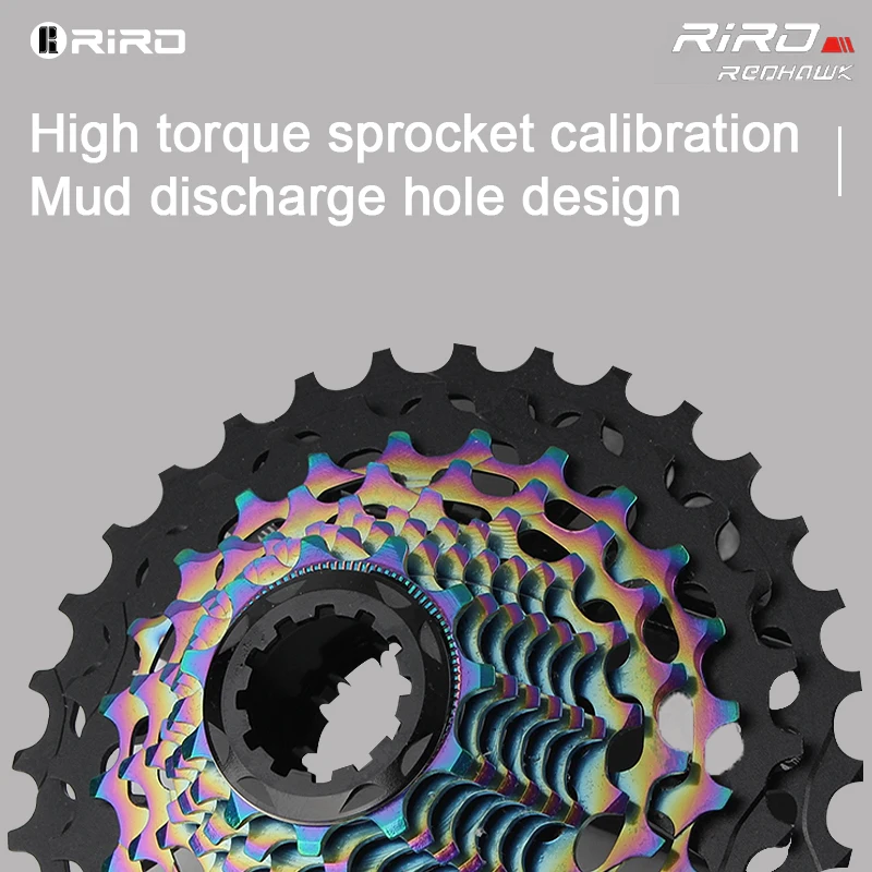 RIRO Road Bike Ultra-light Freewheel 11/12S-28-34T Bicycle CNC Vacuum Plating HG Cassette Hollow Flywheel 11/12V Speed  Sprocket