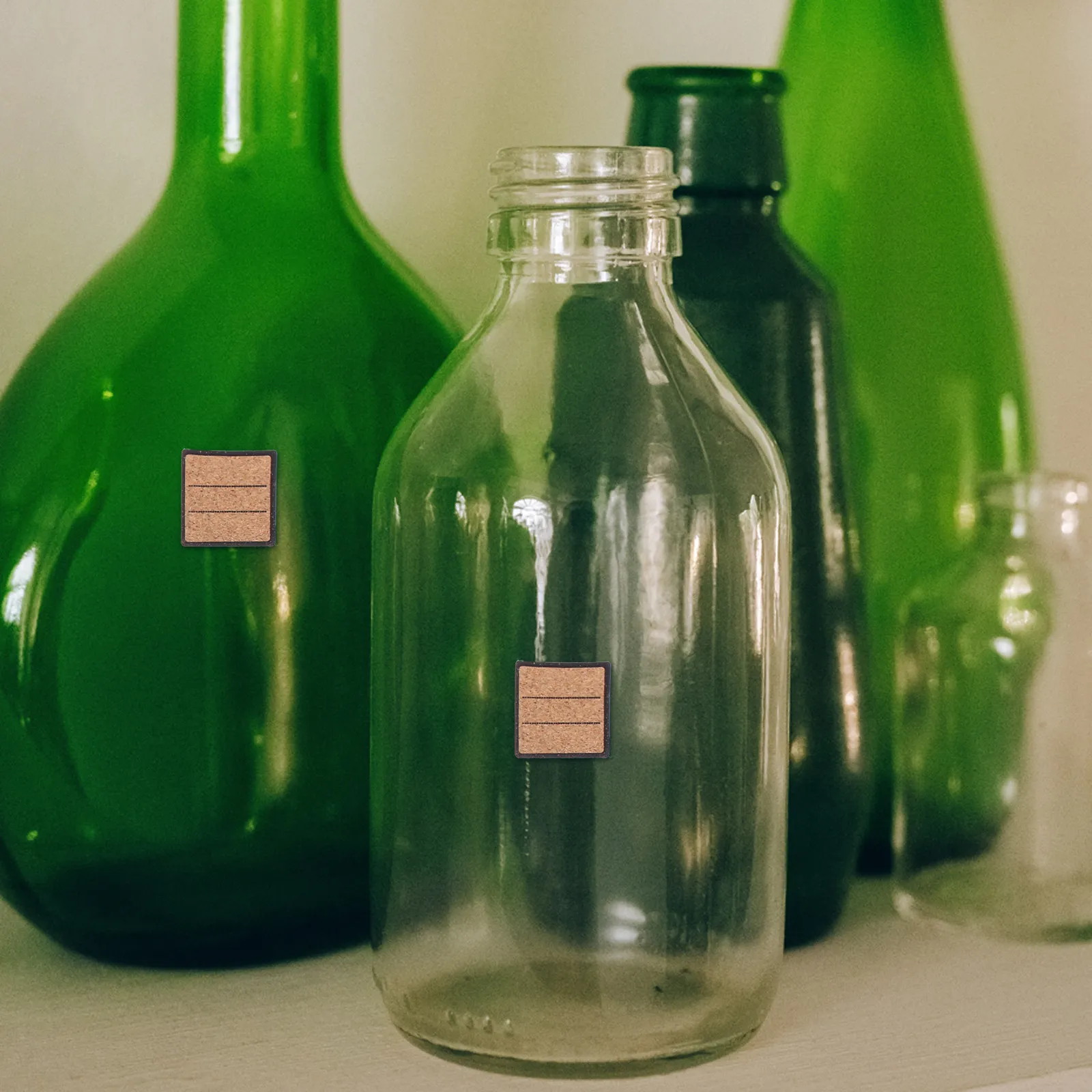 

96Pcs Wooden Handwritten Label Stickers Natural Blank Labels for DIY Bottle Name Tags Self Adhesive Gift Tag Labels