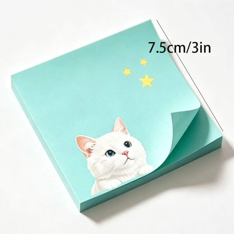 Aesthetic Puppy Pattern Sticky Notes, Colorful Decorative Self Stick Memo Tabs for Planner Notebook Daily Reminder