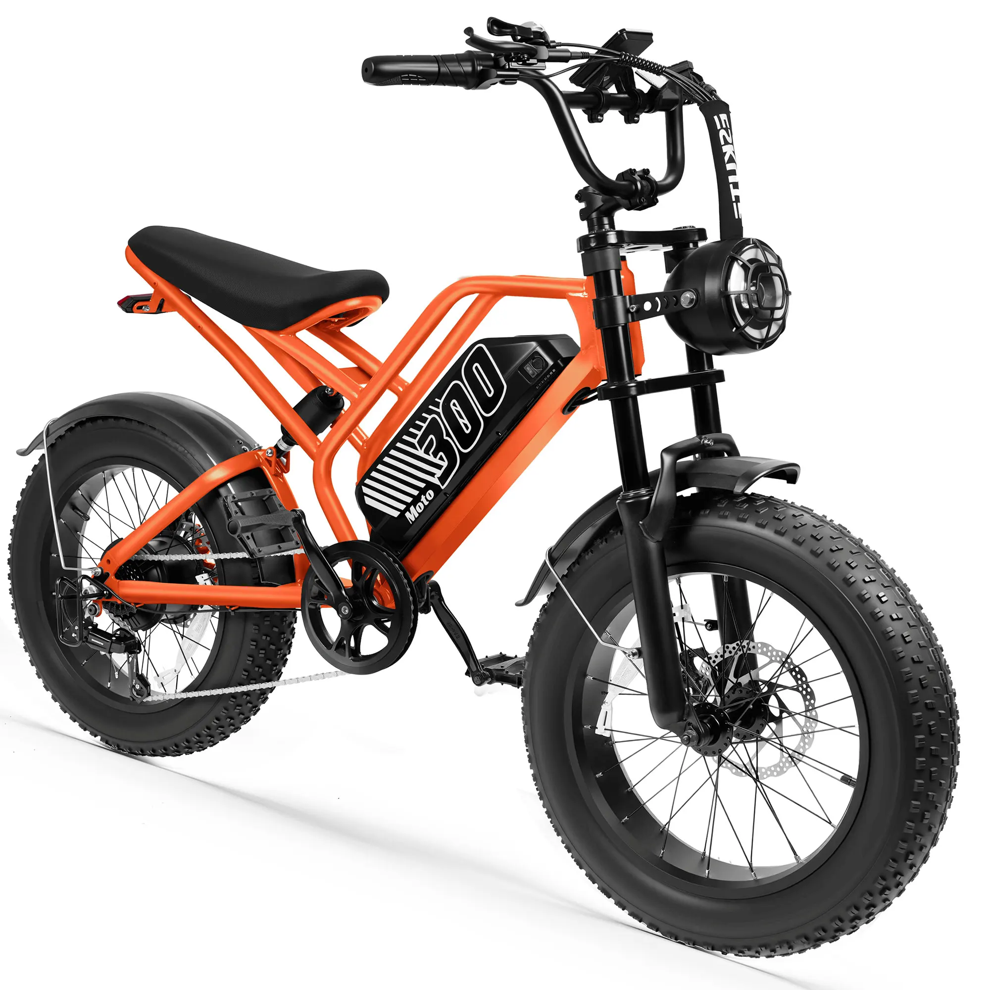 ESKUTE V300 Electric Dirt Bike, 20" Fat Tire E-Bike with 48V 20.8 Removable Battery, Off-Road Ebike Up to 30+MPH, 7-Speed Beach Snow Trail Mountain Commuter for Adult image 5