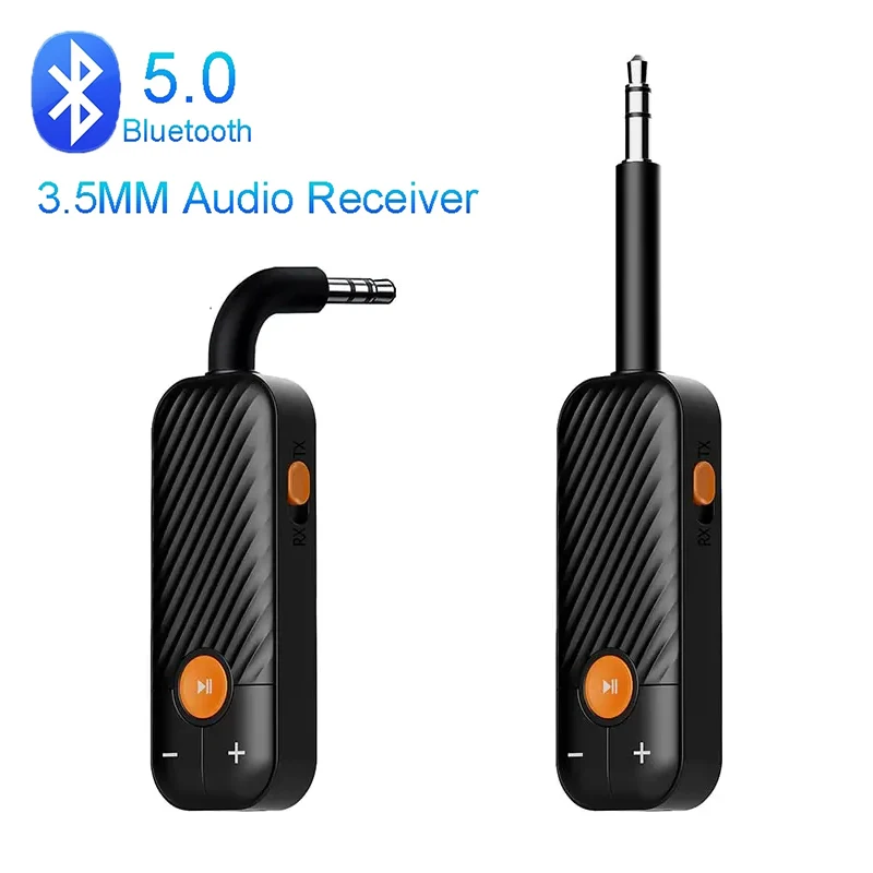 

Bluetooth 5,2 аудиоприемник-передатчик 3,5 мм AUX Hi-Fi стерео музыка беспроводной адаптер с микрофоном для автомобиля самолета ТВ ПК наушники