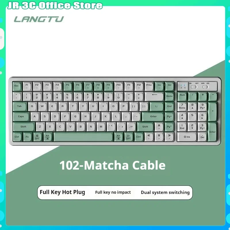 

Langtu Gk102 Mechanical Keyboard And Mouse Set Esports Game Dedicated Cable Computer Office Multi-Scene Universa