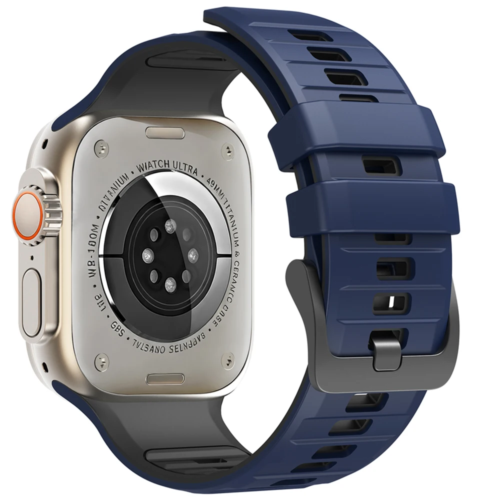 Silikon-Sportarmband für Apple Watch Band 49mm 46mm 45mm 44mm 42mm Correa Armband iWatch Series 11 10 9 8 7 6 5 SE3 Ultra 3 2