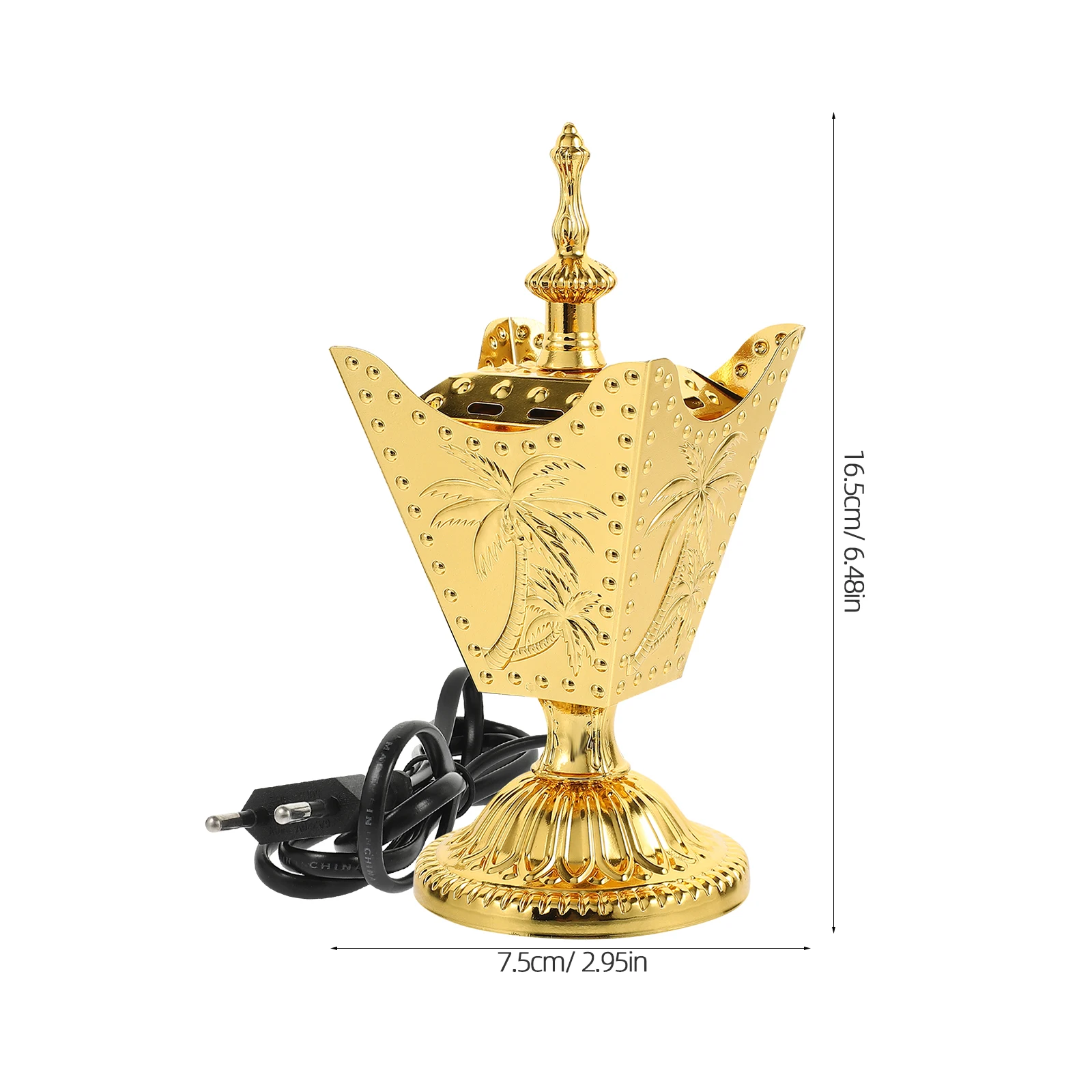 

Electric Metal Incense Burner Vintage Retro Iron Censer Eu Plug Aroma Therapy Home Decorative Use Electric Incense Burner