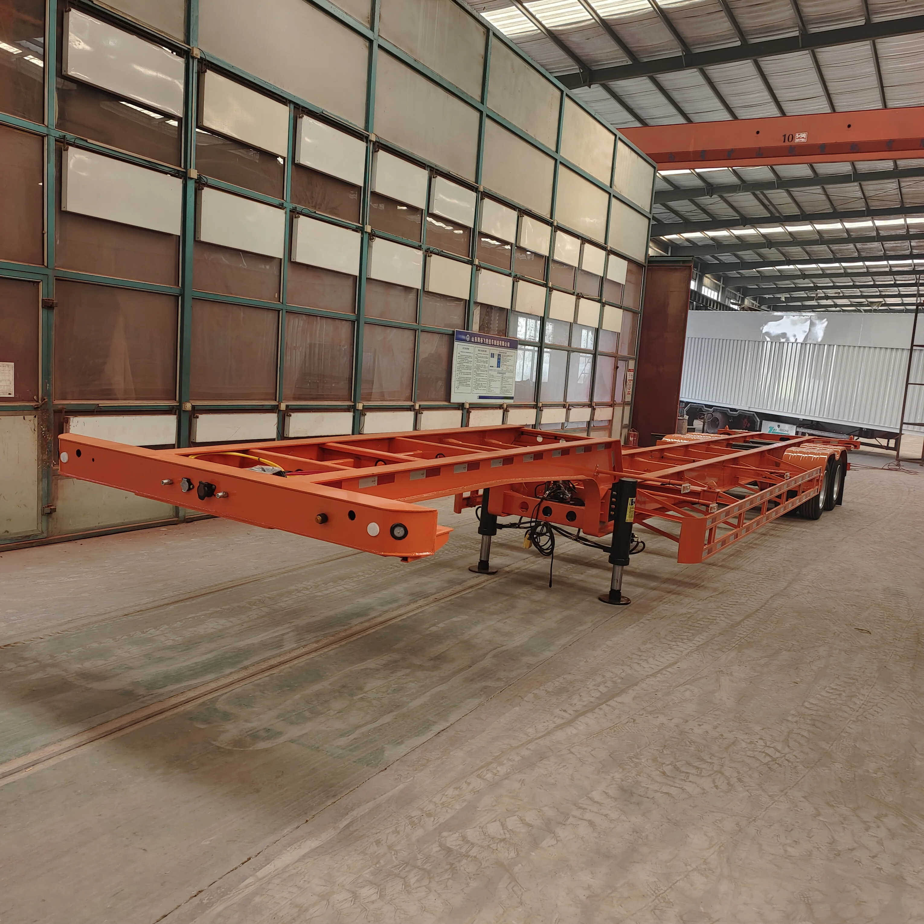 High Quality 45ft & 40ft Skeleton Container Semi-Trailer Cheap Price Steel Truck Trailers with 12r22.5 Tyre for Sale