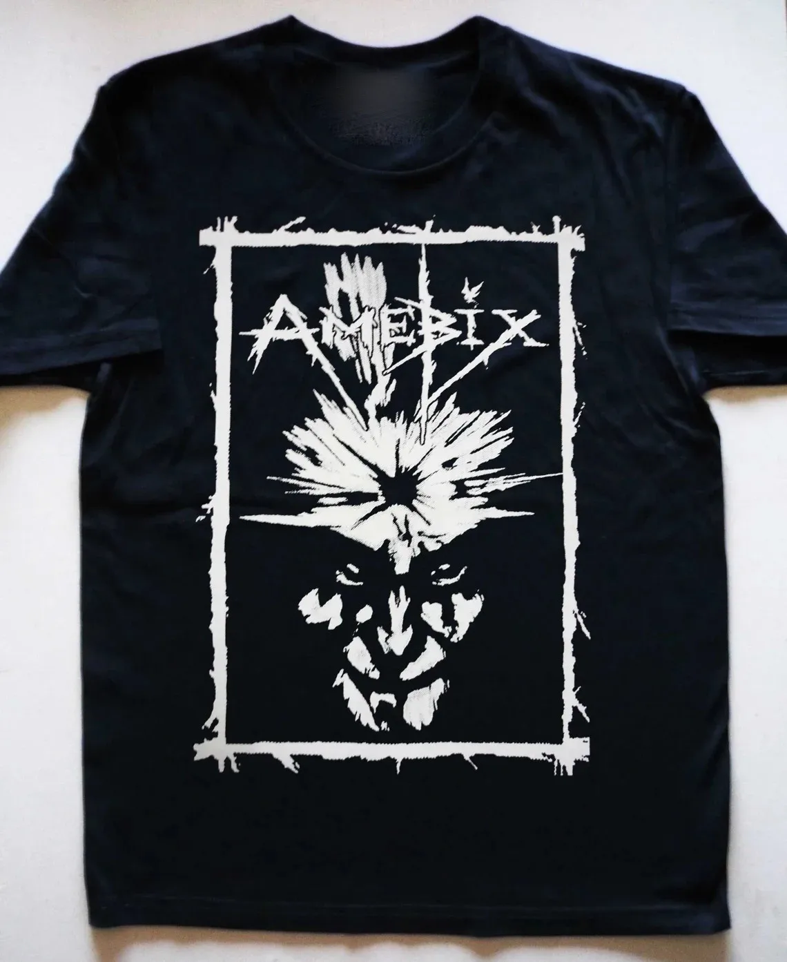 Vtg AMEBIX Music Band Heavy Cotton Black Men Women Tee Shirt MM352