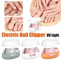 Electric Nail Clippers With Light 4 IN 1 Nail Trimming/Nail Filing/Polishing/Uv Nail Curing Lamp Pedicure Polishing Nails Cutter