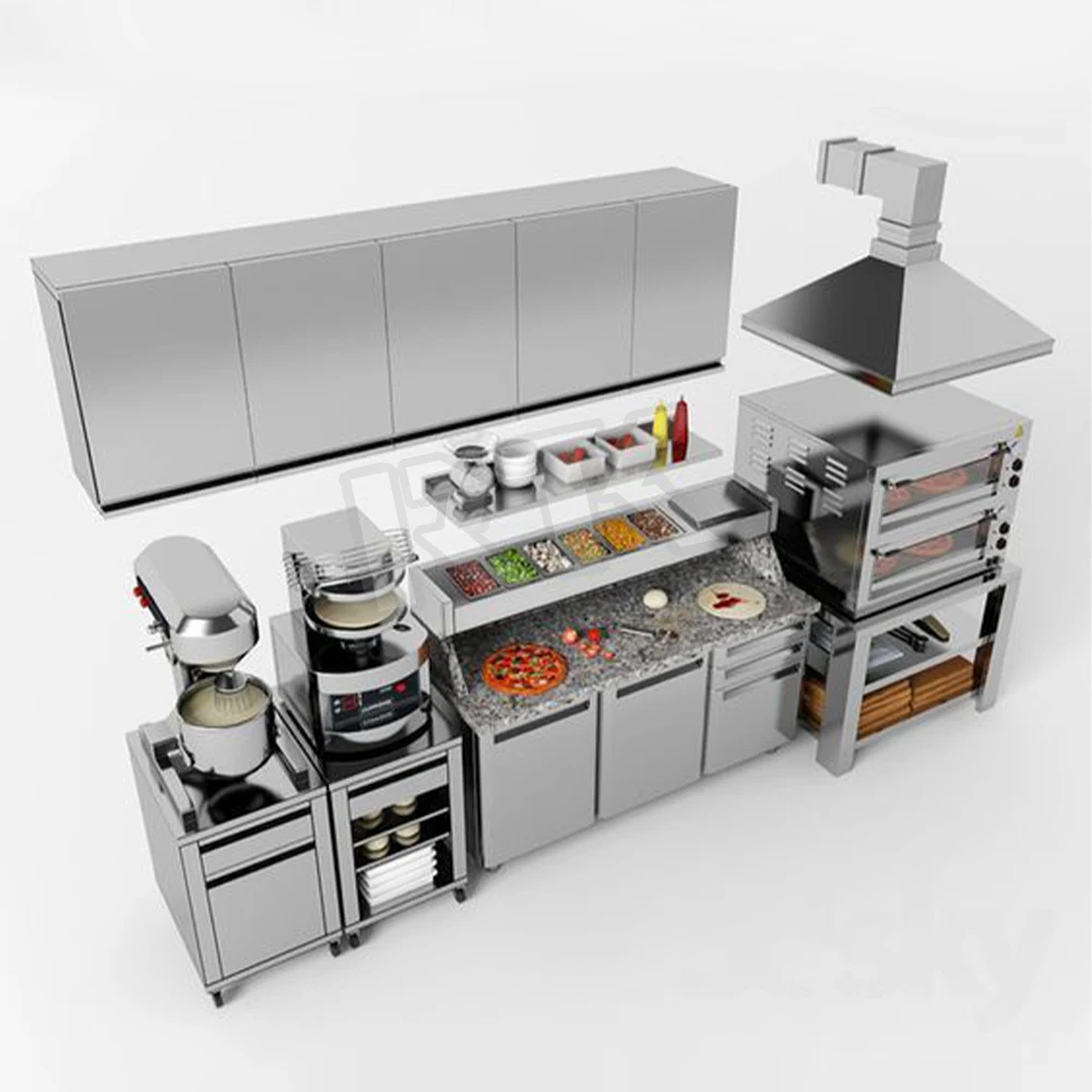 RTK Stainless Steel Customized Commercial Kitchen Equipment Hotel Kitchen Cooking Equipment Heavy Duty Gas Stove