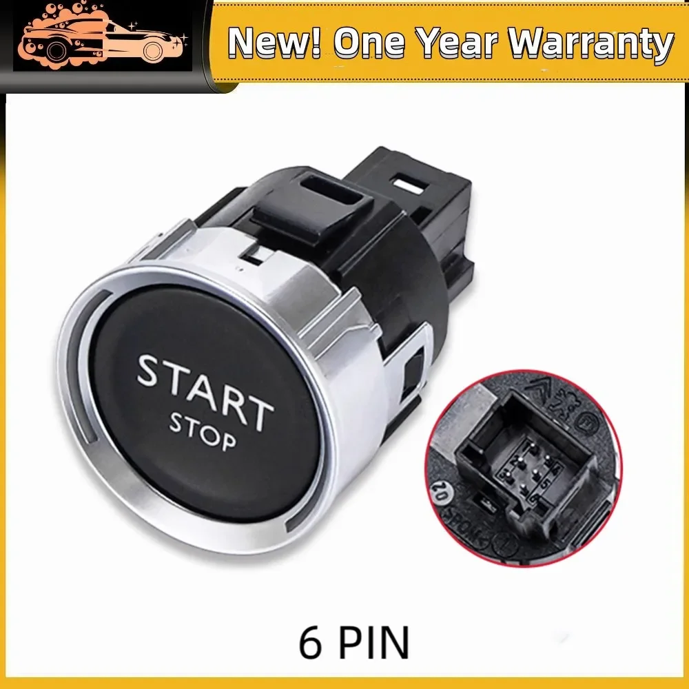 1PC 6 Pin Engine Start Stop Switch Button For Peugeot 5.8 Citroen C4 Picasso 2 2011-2018 96777946ZD 9686450377 96777946