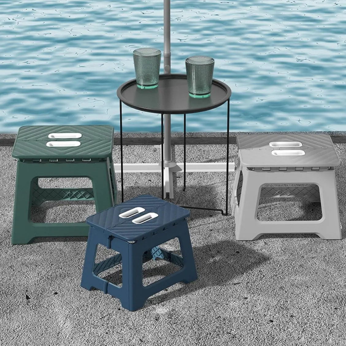 New Adult Children Portable Folding Stool Thickened Plastic Saddle Chair for Outdoor Activities and Fishing Gifts Party Favors