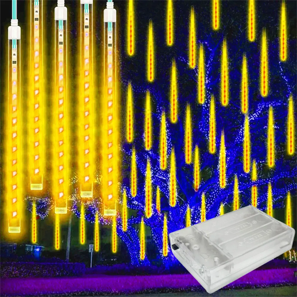 

Уличная светодиодная гирлянда «Метеоритный дождь» для декора на Ид Мубарак, День святого Валентина, Рамадан, на батарейках