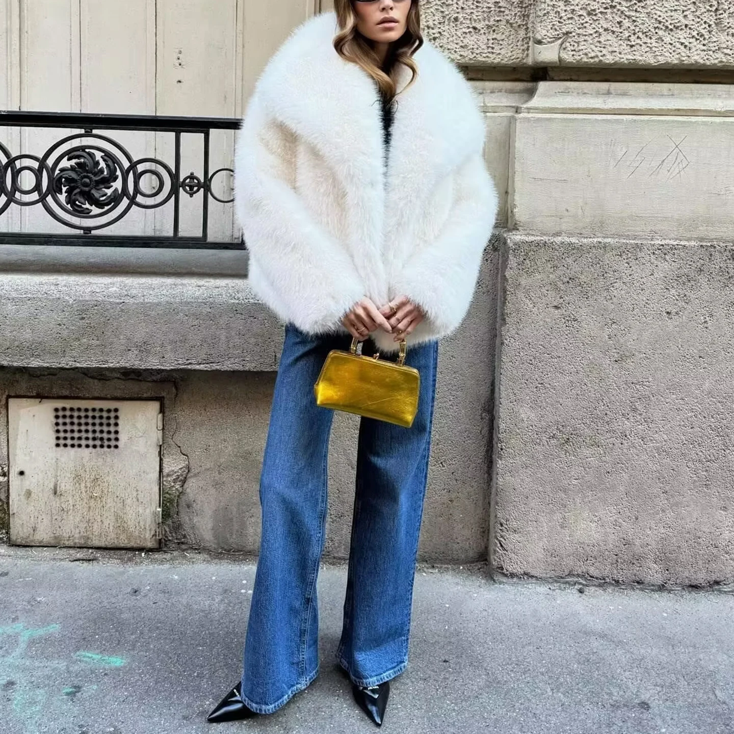 Ele Multi-Color Lange Sve ort Jaet Z Dames Faion 2025, nieuwe collectie, warme losse pasvorm, knoopsluiting