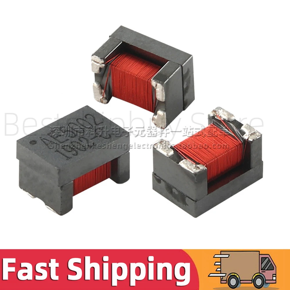 2pcs AE5002 SMT Surface Mount Common Mode Choke Coil Inductor Inductance 120uH 100MA Signal Line Power Filter 4.5mmx3.2mm