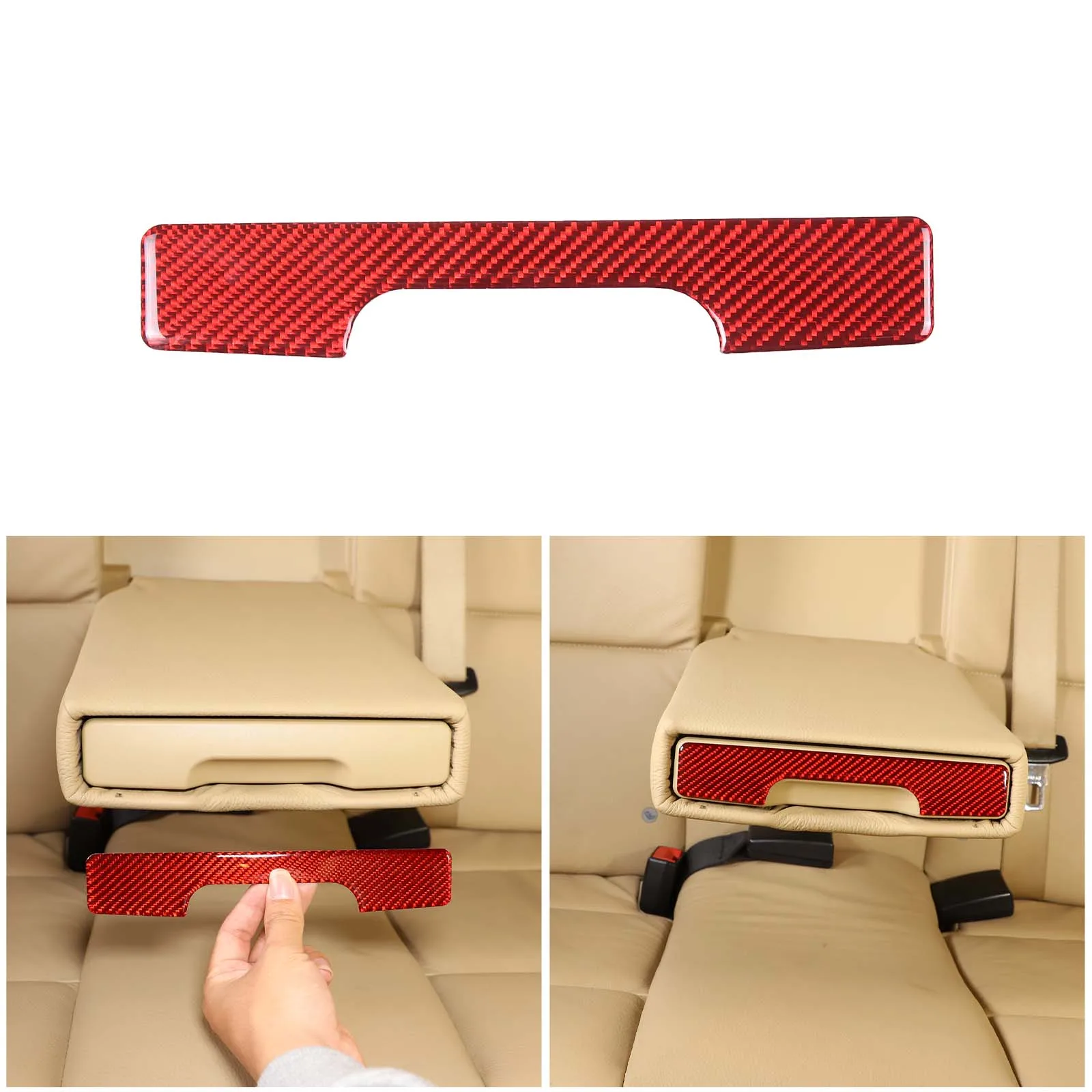 

For BMW 3 Series E90 E92 2005-2012 rear hidden cup holder switch sticker Interior sticker Auto parts True carbon fiber (soft)