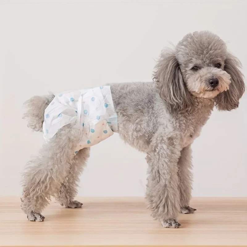 10PCs/Pack Female Dog Diapers Disposable Pet Diapers for Cats Female Dog  Breathable Absorbent Menstrual Trousers Dog Accessory