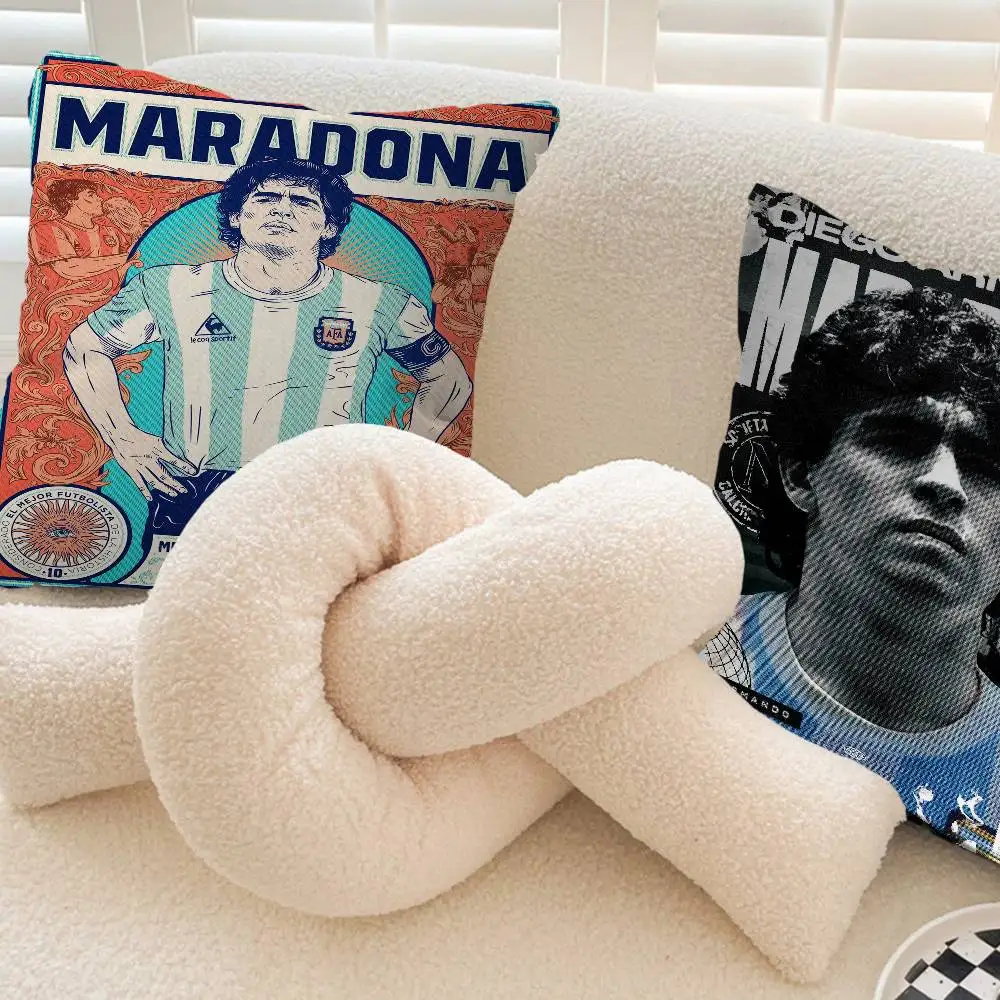 Funda de cojín D-Diego A-Armando M-Maradona, decoración rústica para el hogar, fundas de almohada decorativas para sofá