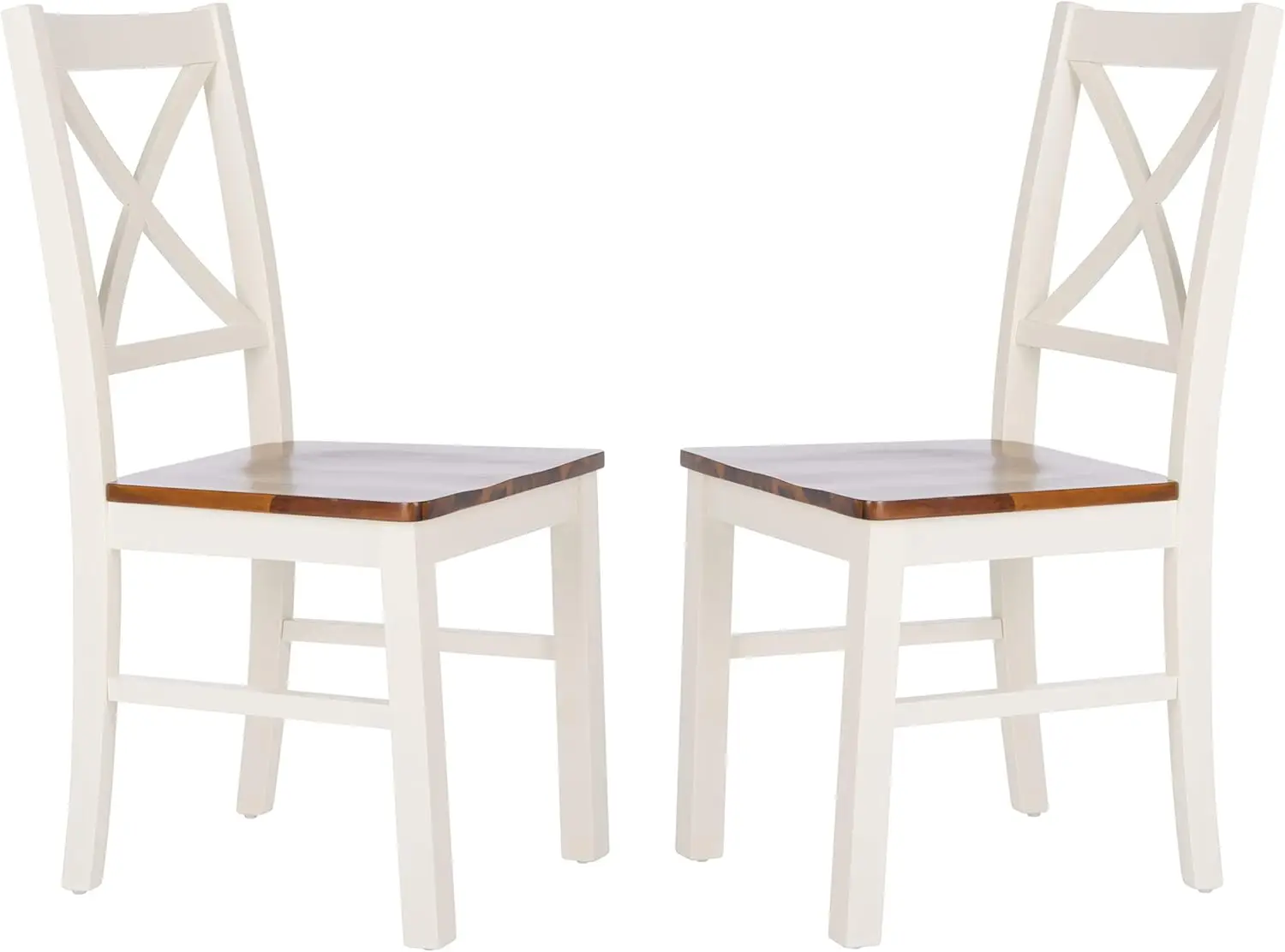 

Home Collection Akash White and Natural X-Back 18-inch Dining Chair (Set of 2)
