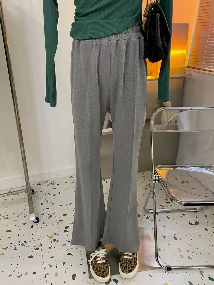 Spodnie damskie Prosta, solidna konstrukcja Jesienna moda Elegancki, uniwersalny koreański styl Rozrywka Wysoka talia Delikatny, przytulny temperament Panie