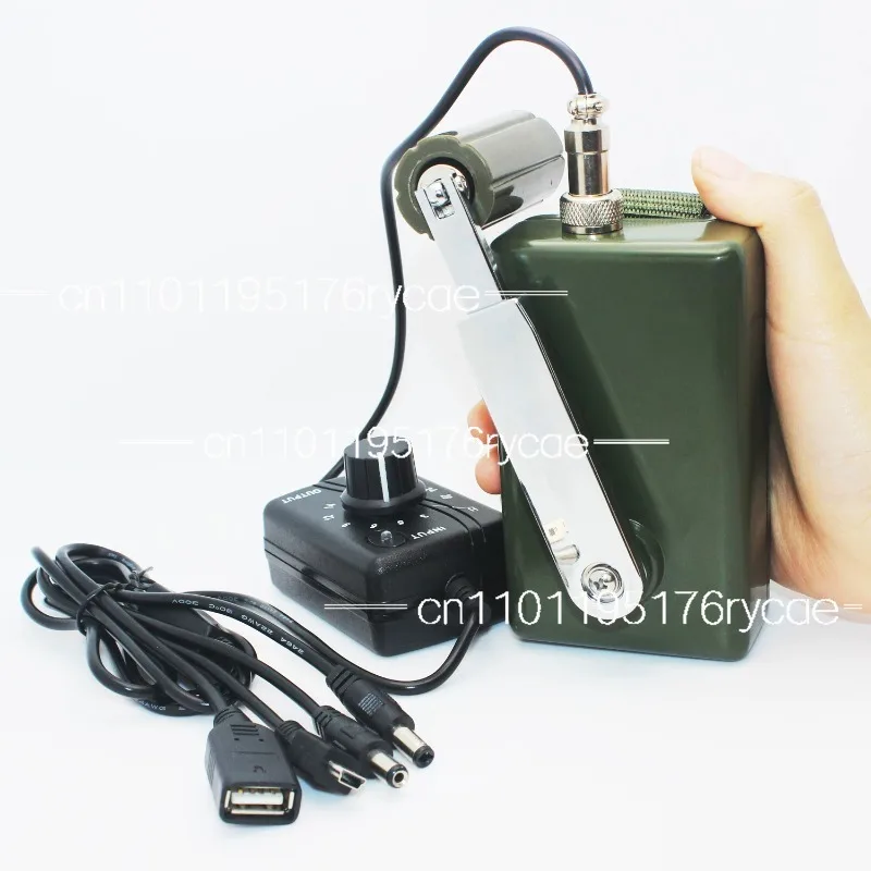 052830W/28V Portable Dynamo Phone Charger Military Hand Crank Generator Outdoor Mobile Phone Computer