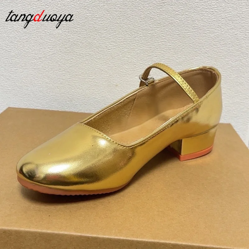 

NEW Women Latin Dance Shoes Size 31-43 For Children Kids Girls Ladies Ballroom Tango Low Heel High Quality Dance Shoes