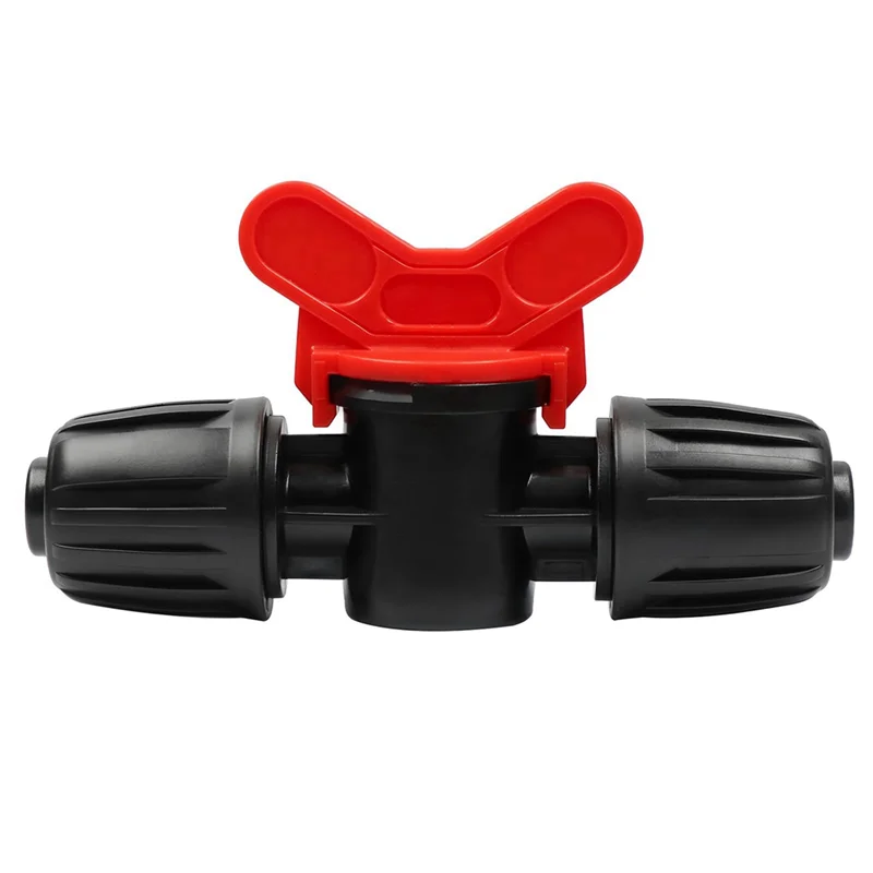 20 Pcs Drip Irrigation Switch Valves 1/2 Inch - In-Line Barb Lock For Tubing 0.60-0.65Inch OD, Outdoor Shut Off Valve-ABRO