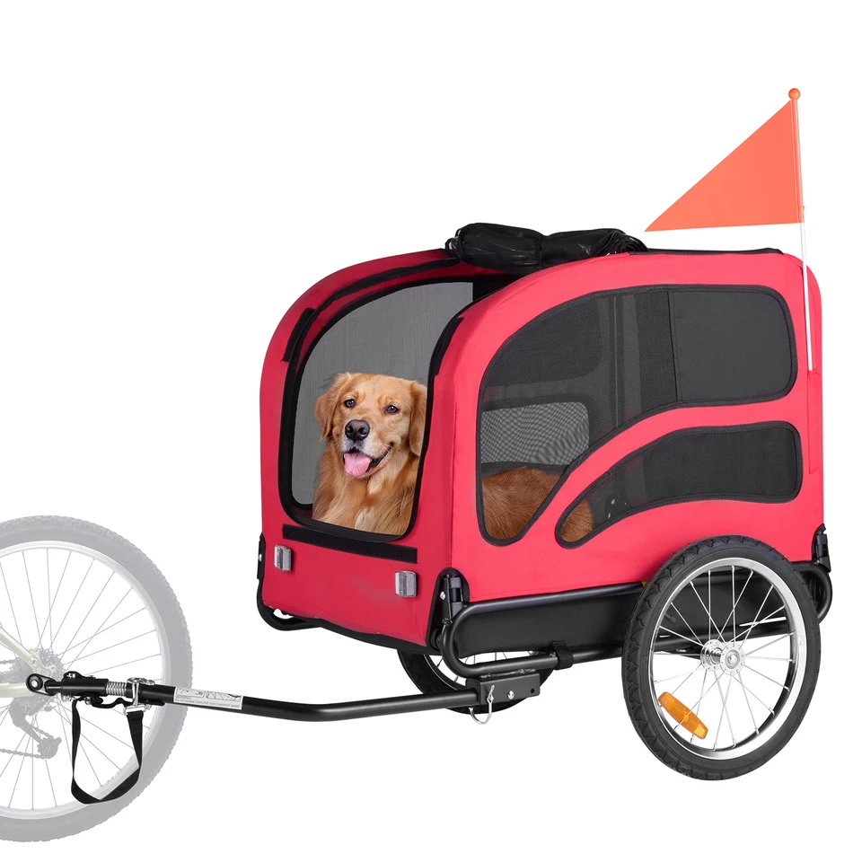 Folding Dog Bike Trailer for Small and Large Pets