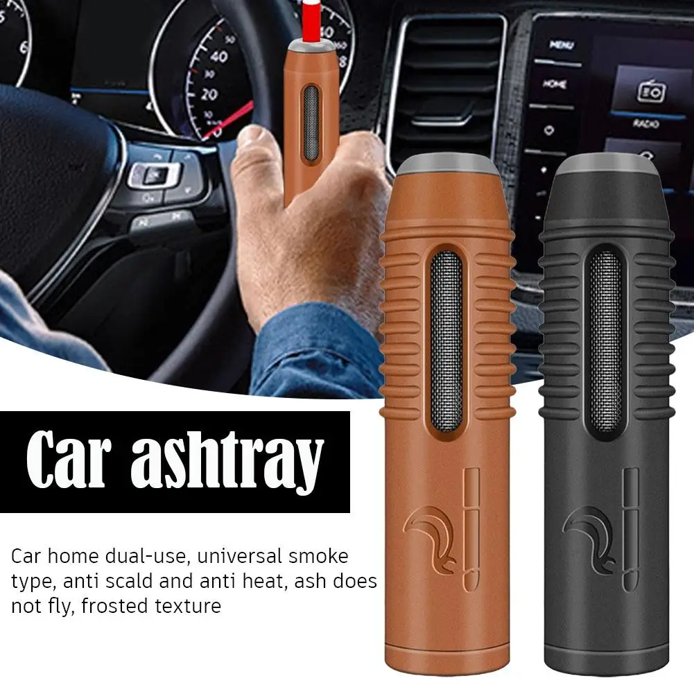 Spill-Proof Mini Car Ashtray, No-Fall Ash Control Tool For Vehicles, Lazy Person's Smoking Accessories Easy Clean Design