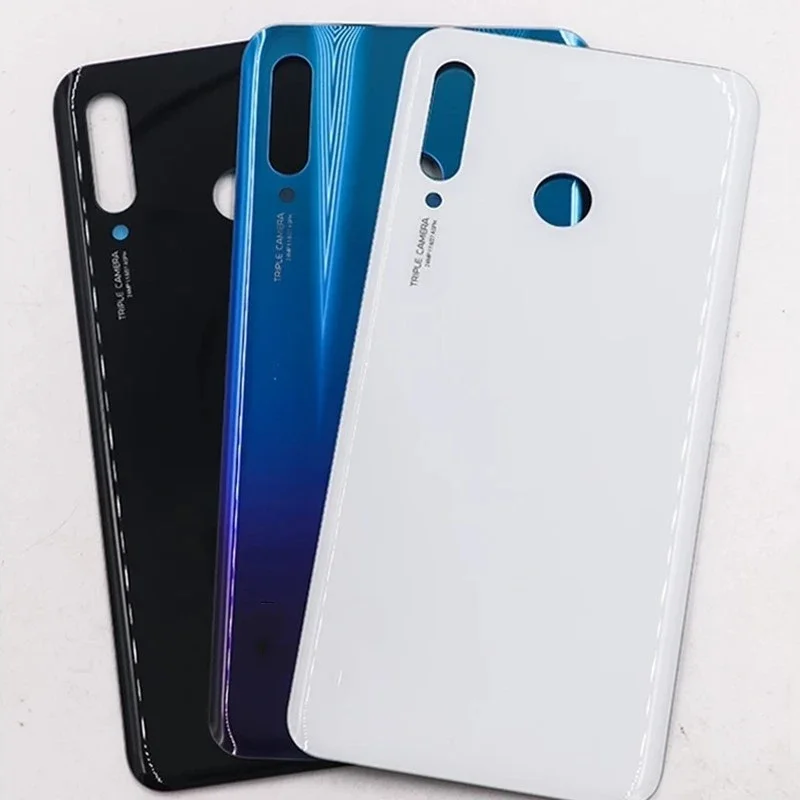 Back Cover For Huawei P30 Lite Battery Cover Back Glass Panel Rear Housing Case With Camera Lens Replacement+Sticker