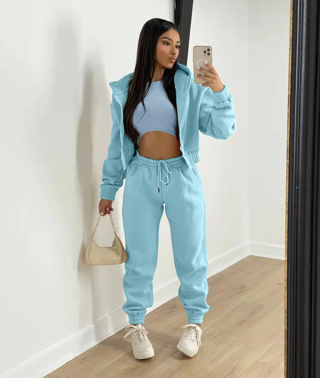 pants sets women 3 piece set outfit tracksuits sweatsuits for women three pieces sets winter clothes for woman long sleeve suits