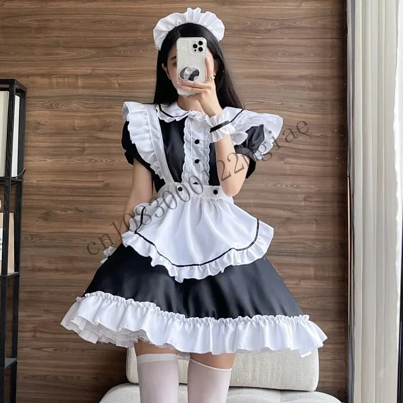 Halloween cosplay anime outfits women plus size dress apron Japanese maid Lolita girl Party un cmm221