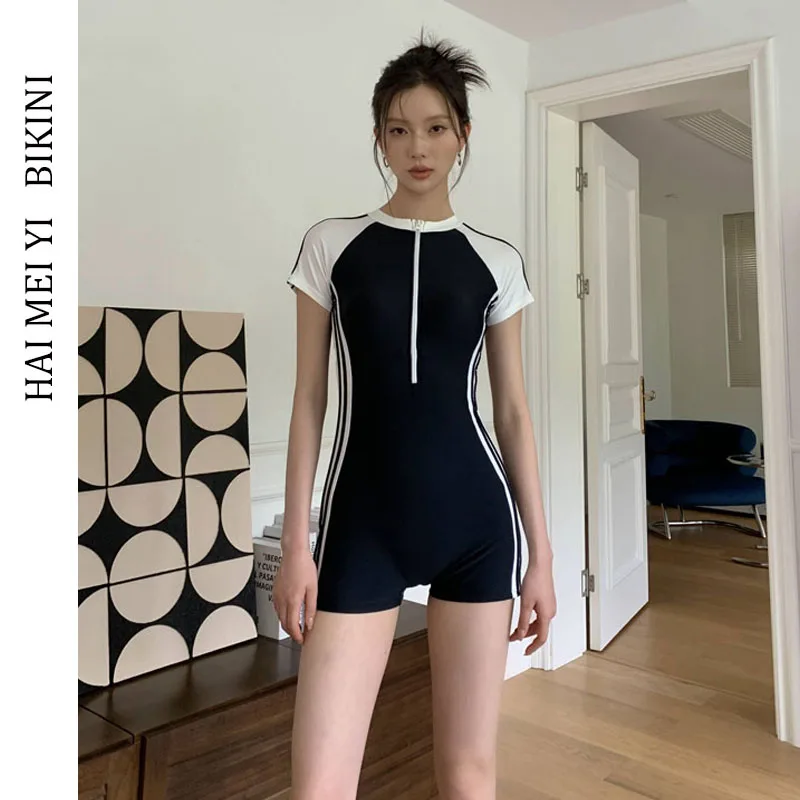 

Новый слитный купальник для женщин: консервативный, спортивный, с утягивающим эффектом, скрывающий живот, для термальных источников и отдыха на природе