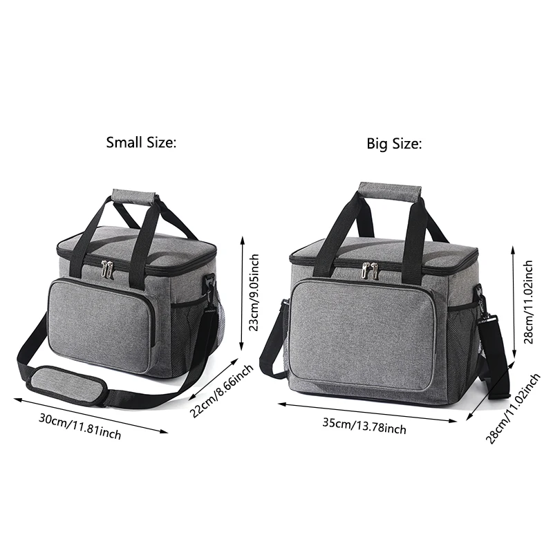 New Thickened Oxford Cloth Leakproof Tote Cooler Lunch Bag Box Large Portable Picnic Storage Bags with Shoulder Strap