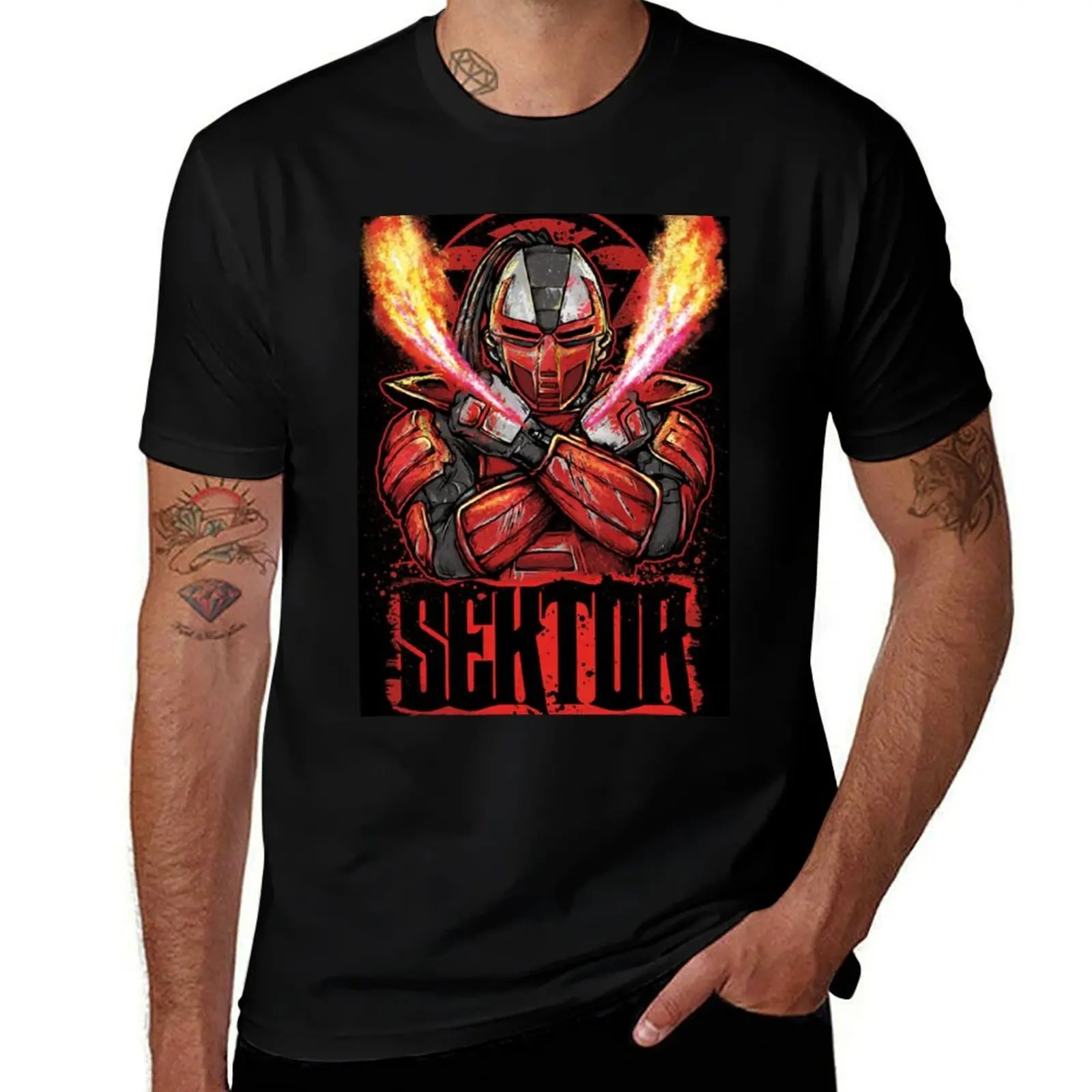 

Sektor Mortal Kombat T-Shirt mens graphic t shirts t shirt man cotton man t shirt cotton high quality T-Shirt