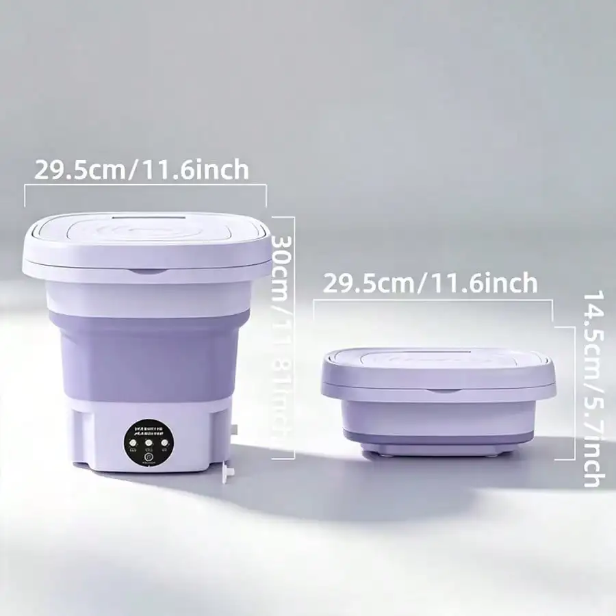 Portable Washing Machine,Mini Washer Washer,Small Clothes Folding Washing Machine Of Underwear, Baby And Small Delicates, 3 Cleaning Modes Suitable For Home Apartments Dormitories, Hotels