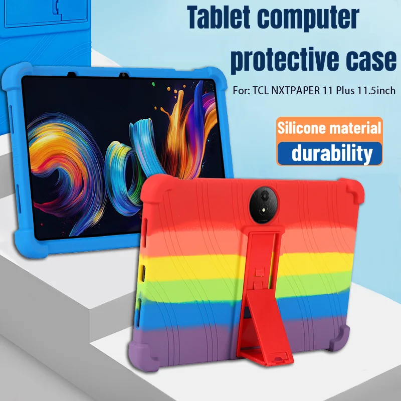 

Защитный чехол для планшета TCL NXTPAPER 11 Plus 11,5 дюймов, противоударный регулируемый чехол, мягкая силиконовая подставка, защитный чехол