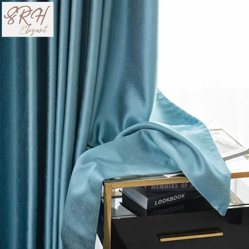 

Custom Size！！French Light Luxury Small Texture Jacquard Full Light-shading Retro Curtains for Living Dining Room Bedroom Decor