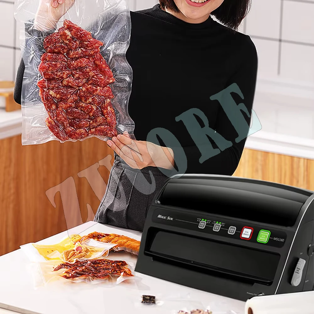 Magic seal ms1160 máquina de embalagem a vácuo de alimentos, selador de saco plástico profissional doméstico, máquina de selagem comercial automática