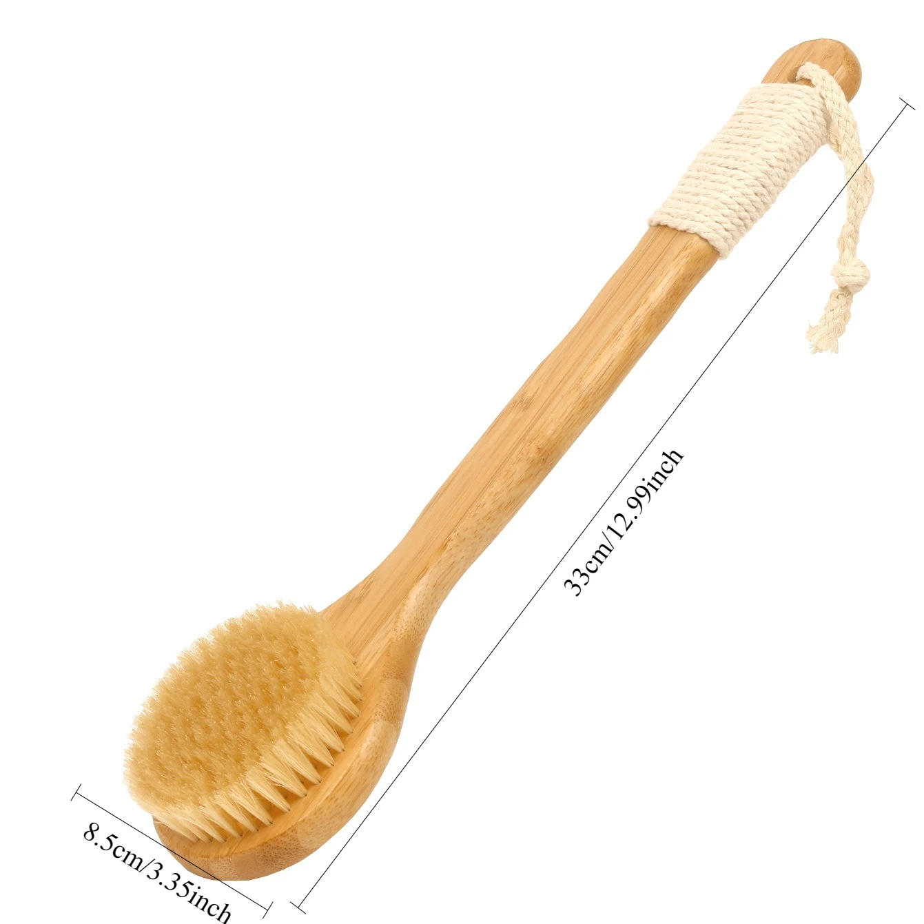 

Новая удлиненная щетка для ванны с деревянной ручкой, мягкая щетина из конского волоса и кабаньей щетины, для душа и отшелушивания кожи